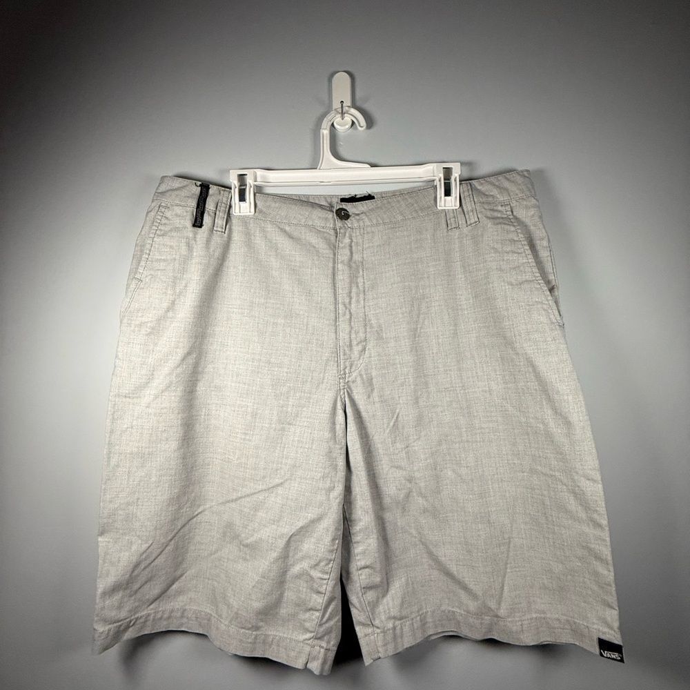 Vans Men Shorts 38 Gray Geometric Chino Straight Pockets